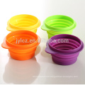 outdoor and home use collapsible silicone pet bowl